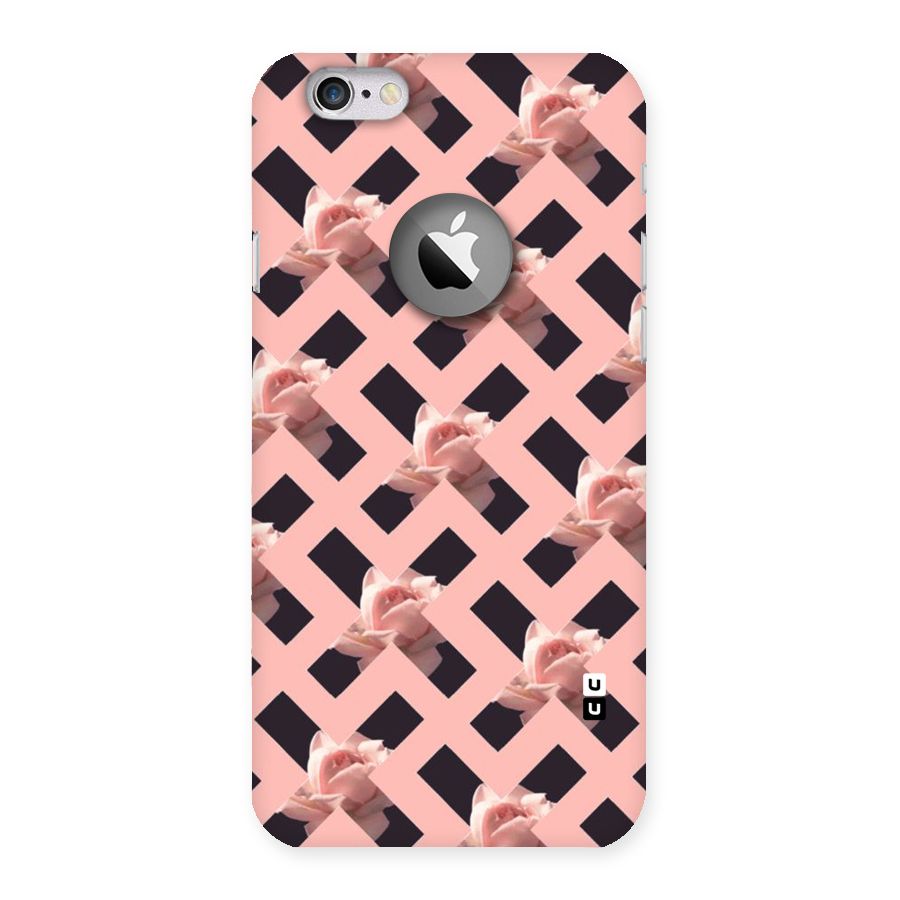 Floral X Design Back Case for iPhone 6 Logo Cut