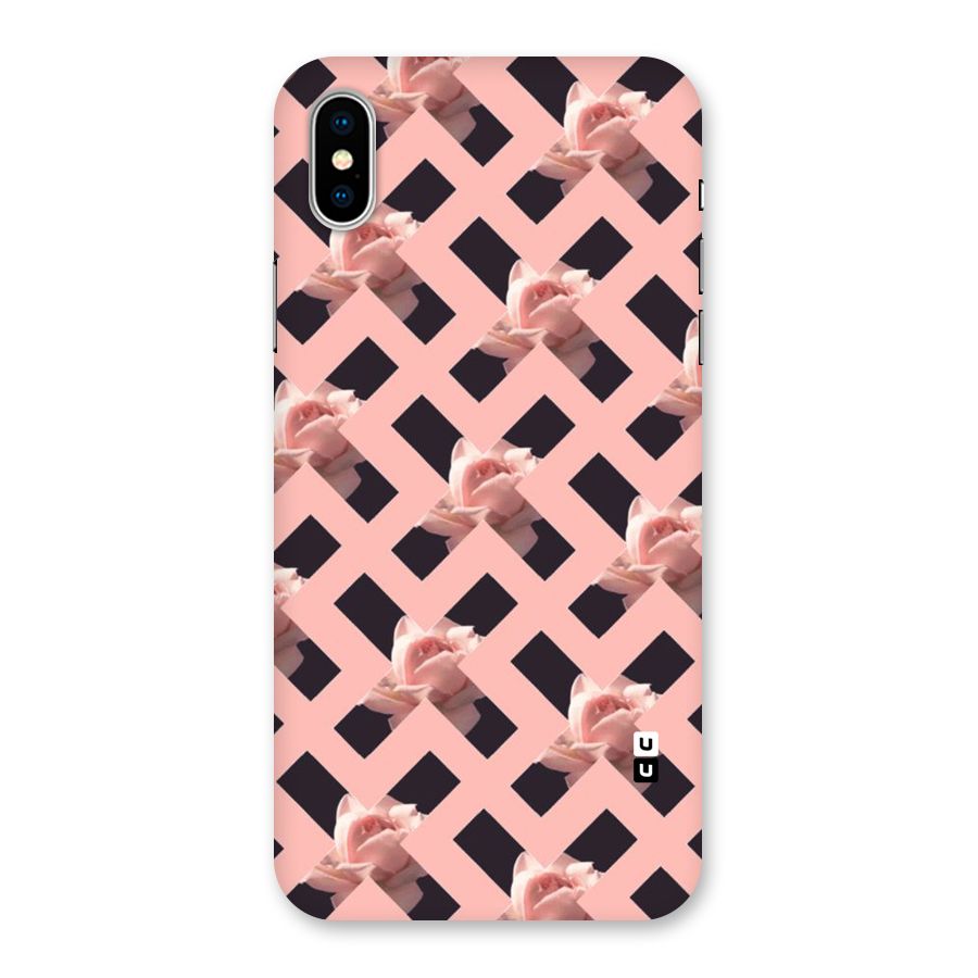 Floral X Design Back Case for iPhone XS