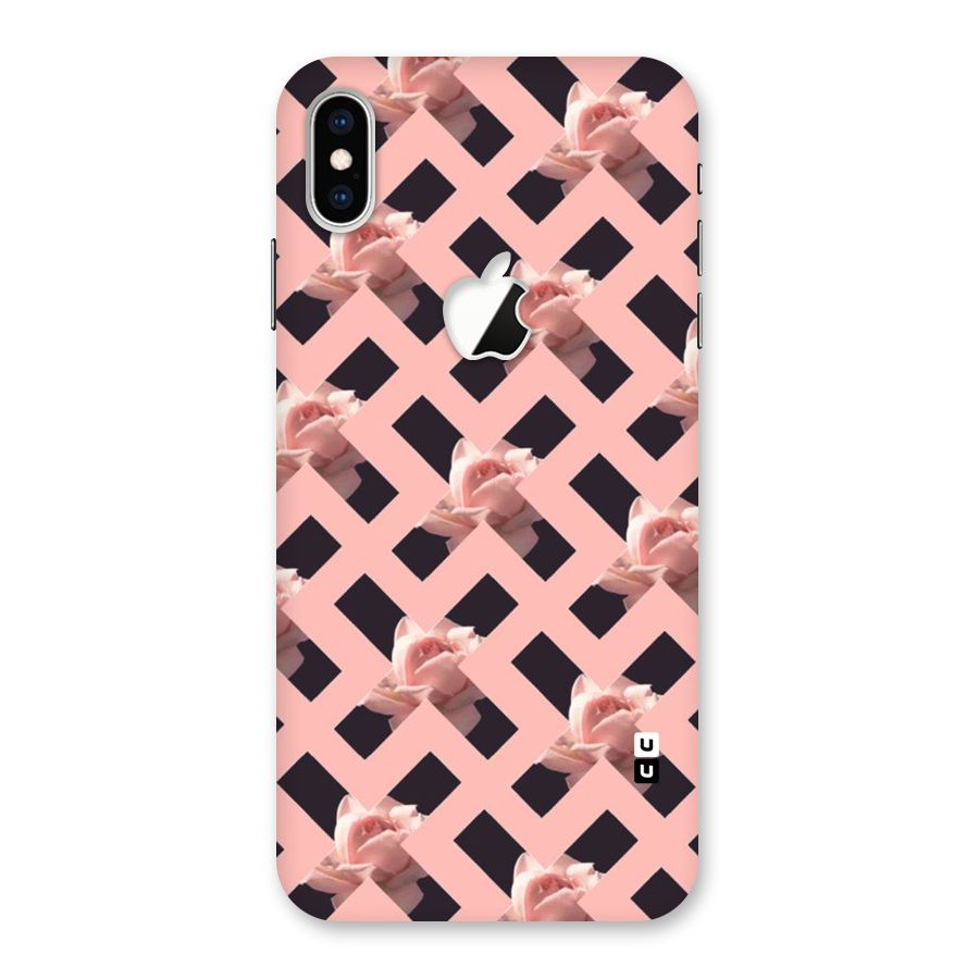 Floral X Design Back Case for iPhone XS Max Apple Cut