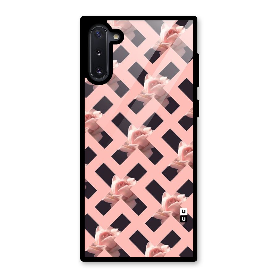 Floral X Design Glass Back Case for Galaxy Note 10