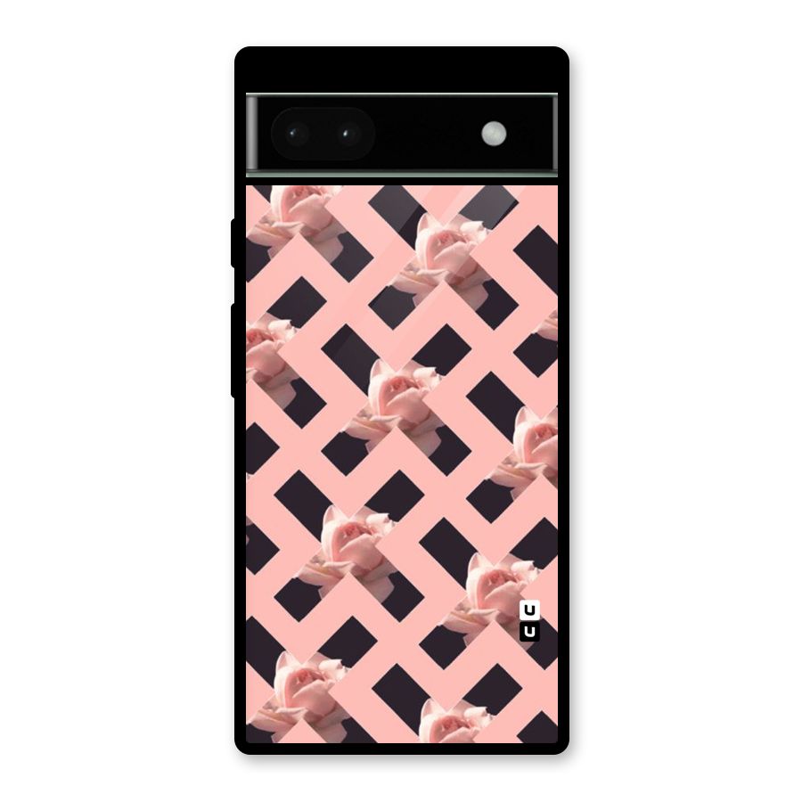 Floral X Design Glass Back Case for Google Pixel 6a
