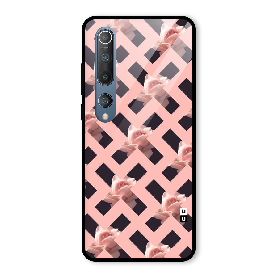 Floral X Design Glass Back Case for Mi 10
