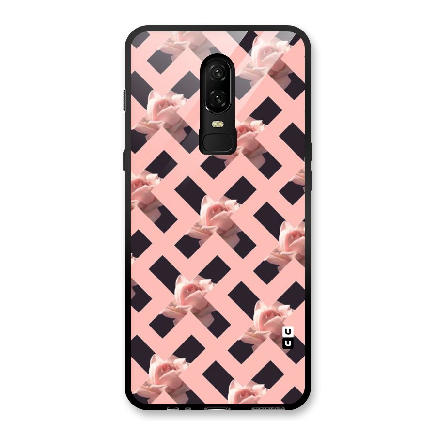 Floral X Design Glass Back Case for OnePlus 6