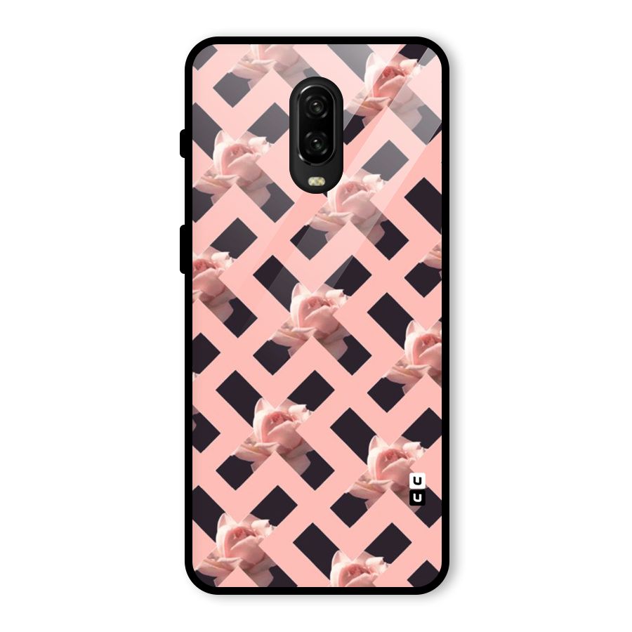 Floral X Design Glass Back Case for OnePlus 6T