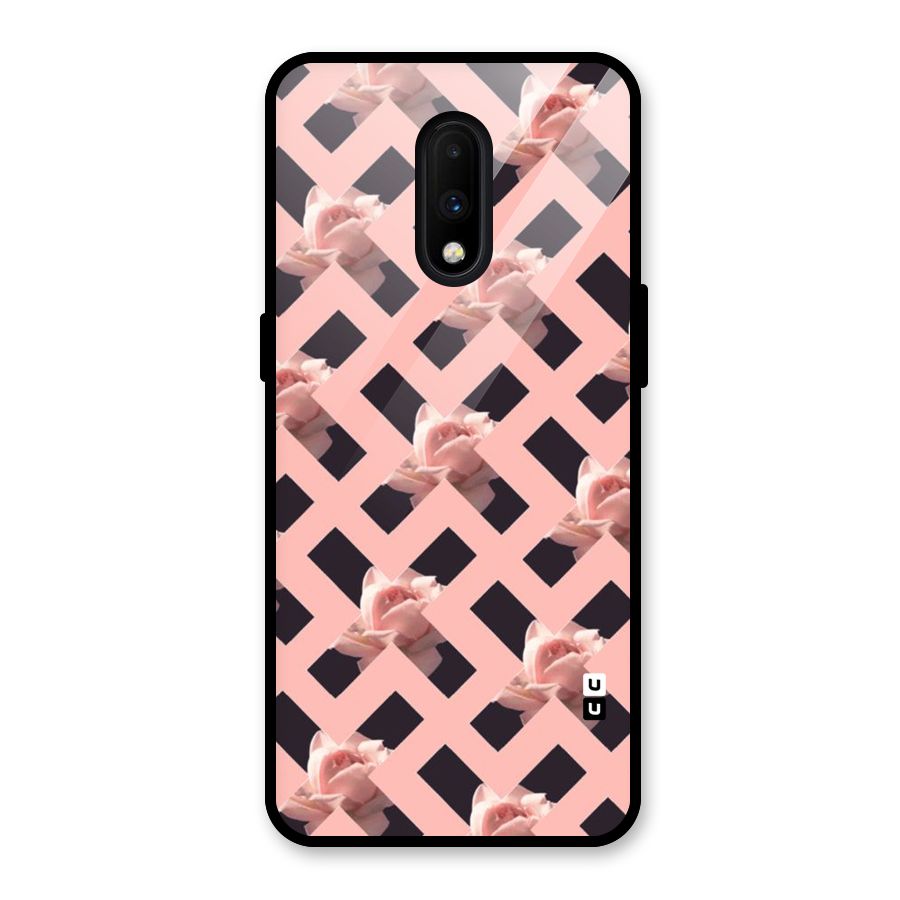 Floral X Design Glass Back Case for OnePlus 7