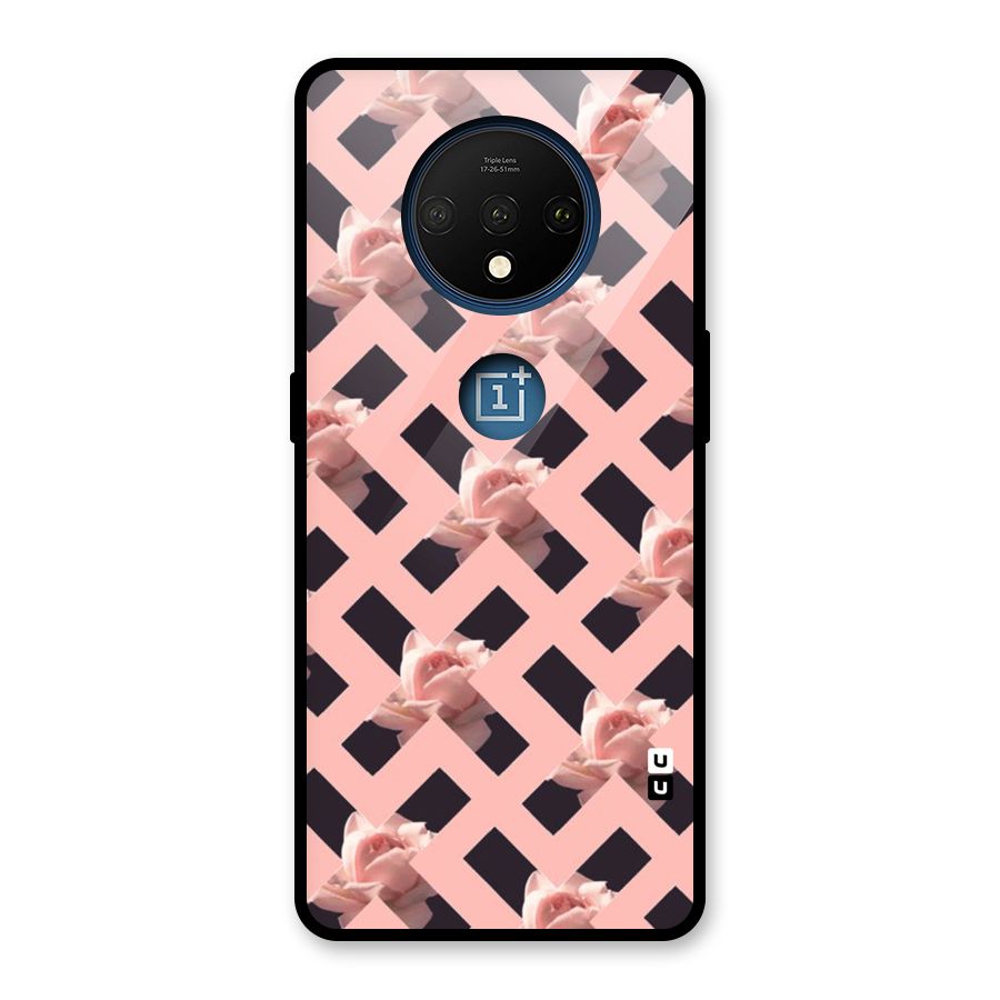 Floral X Design Glass Back Case for OnePlus 7T