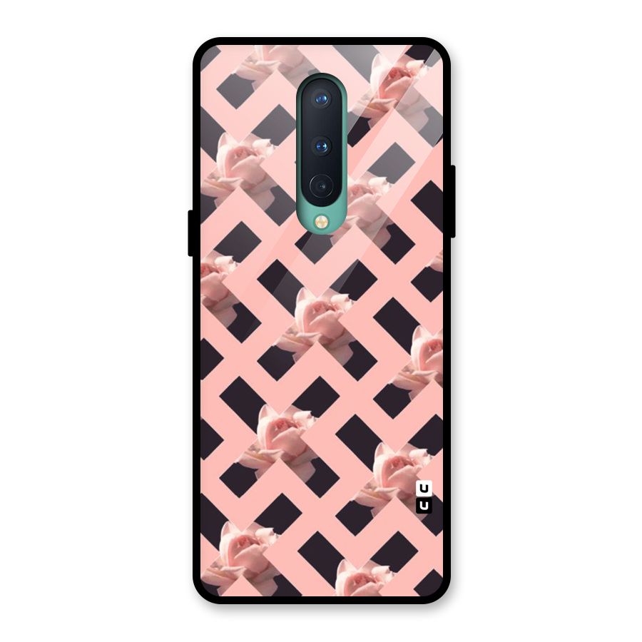 Floral X Design Glass Back Case for OnePlus 8