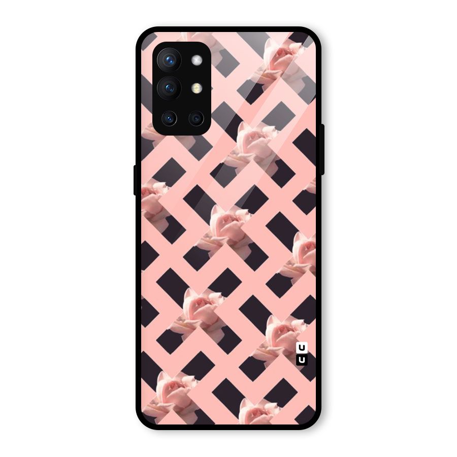Floral X Design Glass Back Case for OnePlus 9R