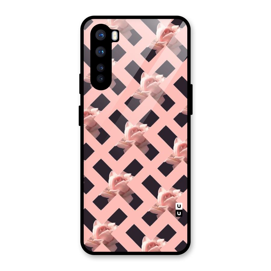 Floral X Design Glass Back Case for OnePlus Nord
