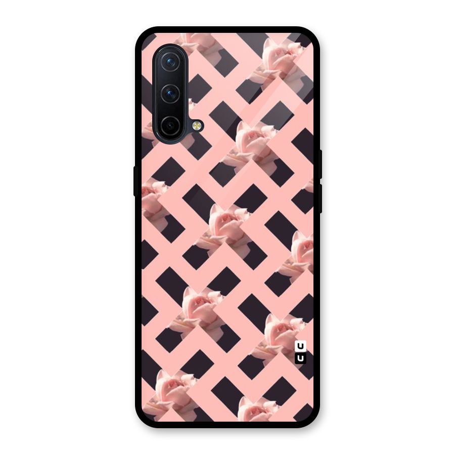Floral X Design Glass Back Case for OnePlus Nord CE 5G