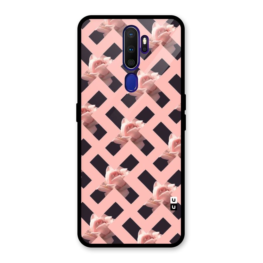 Floral X Design Glass Back Case for Oppo A9 (2020)