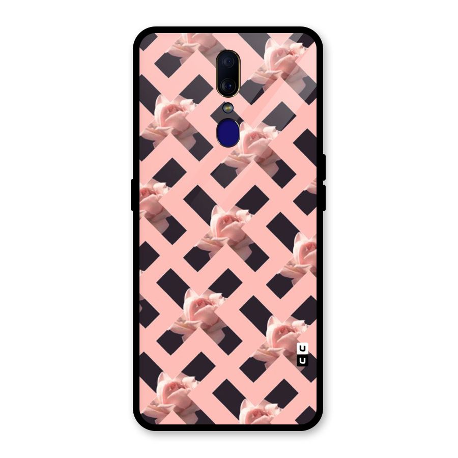 Floral X Design Glass Back Case for Oppo F11
