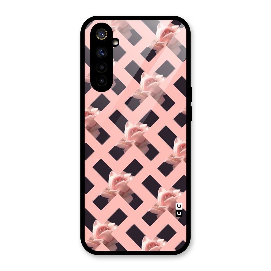 Floral X Design Glass Back Case for Realme 6i