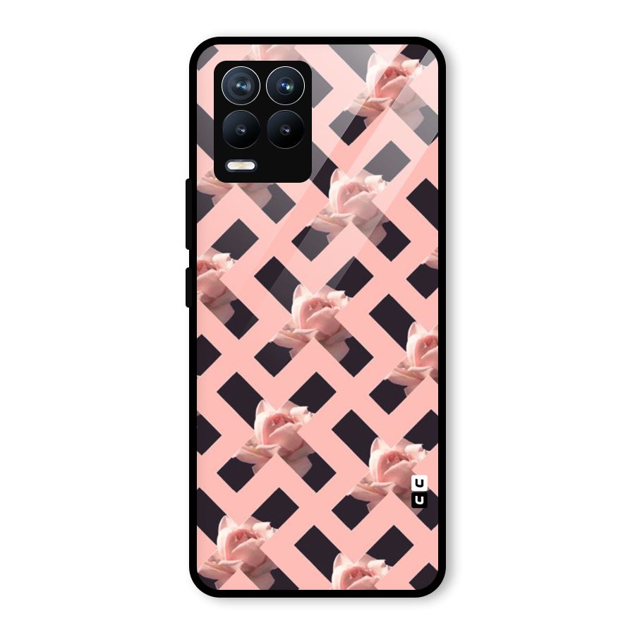 Floral X Design Glass Back Case for Realme 8 Pro