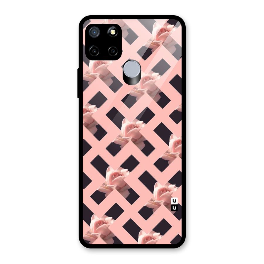 Floral X Design Glass Back Case for Realme C12