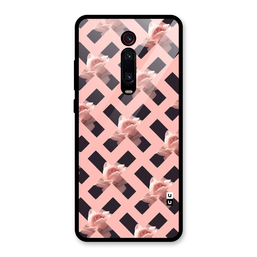 Floral X Design Glass Back Case for Redmi K20 Pro