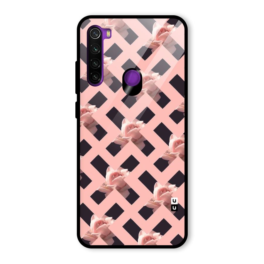 Floral X Design Glass Back Case for Redmi Note 8