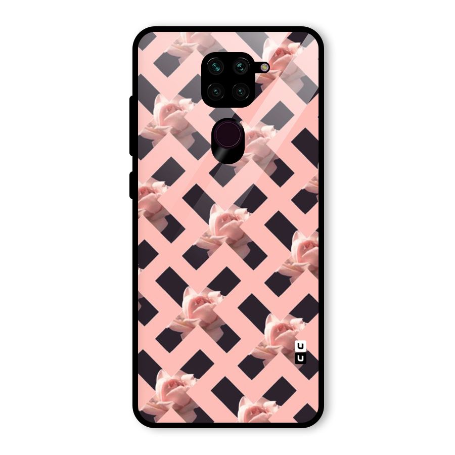 Floral X Design Glass Back Case for Redmi Note 9