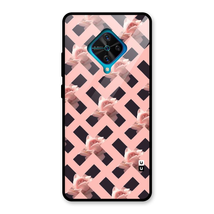 Floral X Design Glass Back Case for Vivo S1 Pro