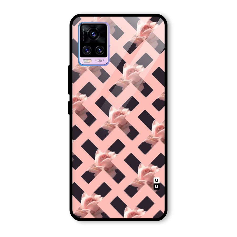Floral X Design Glass Back Case for Vivo V20 Pro