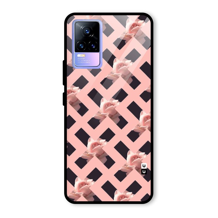 Floral X Design Glass Back Case for Vivo Y73