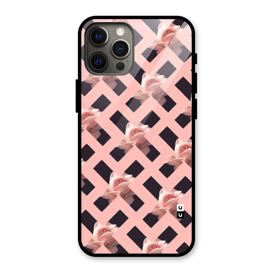 Floral X Design Glass Back Case for iPhone 12 Pro Max