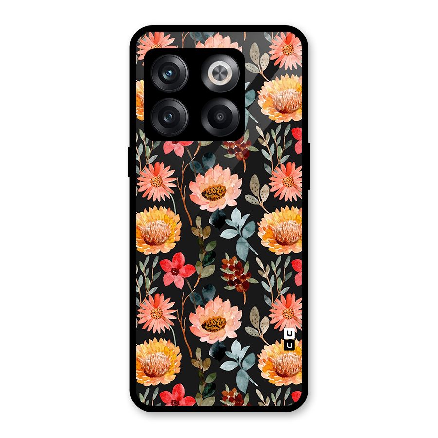 Florals Wonderful Pattern Glass Back Case for OnePlus 10T