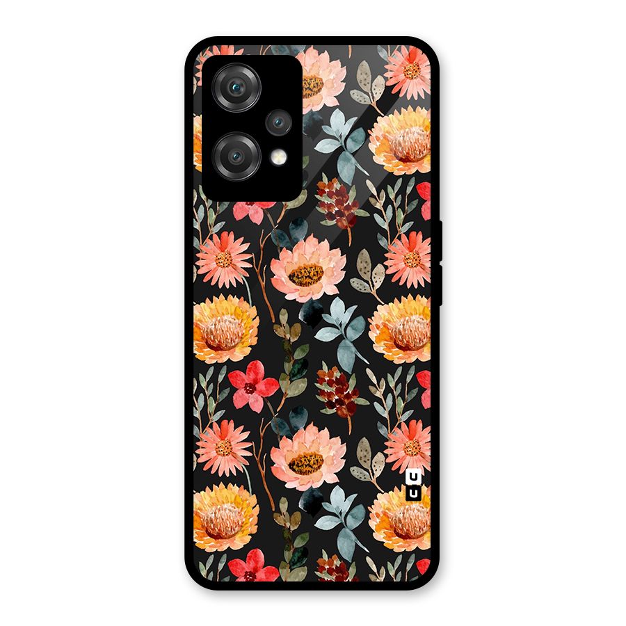 Florals Wonderful Pattern Glass Back Case for OnePlus Nord CE 2 Lite 5G