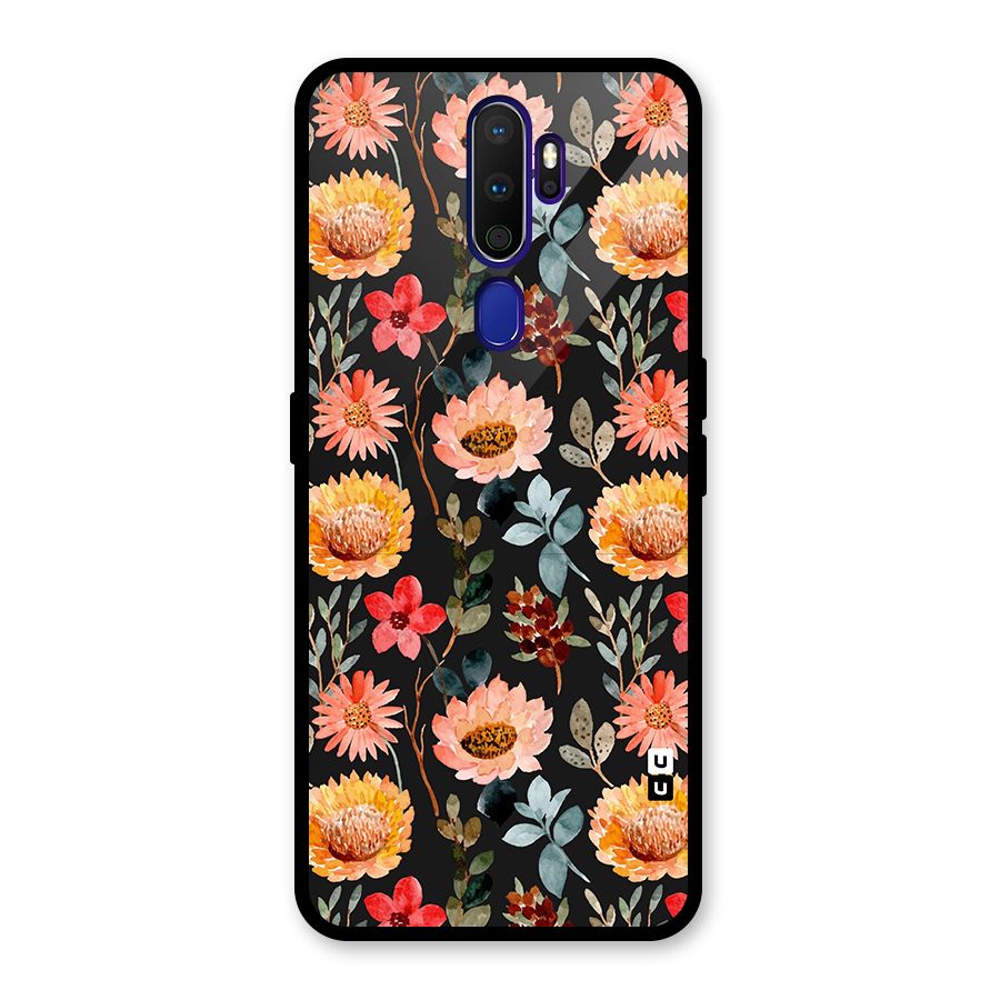 Florals Wonderful Pattern Glass Back Case for Oppo A9 (2020)