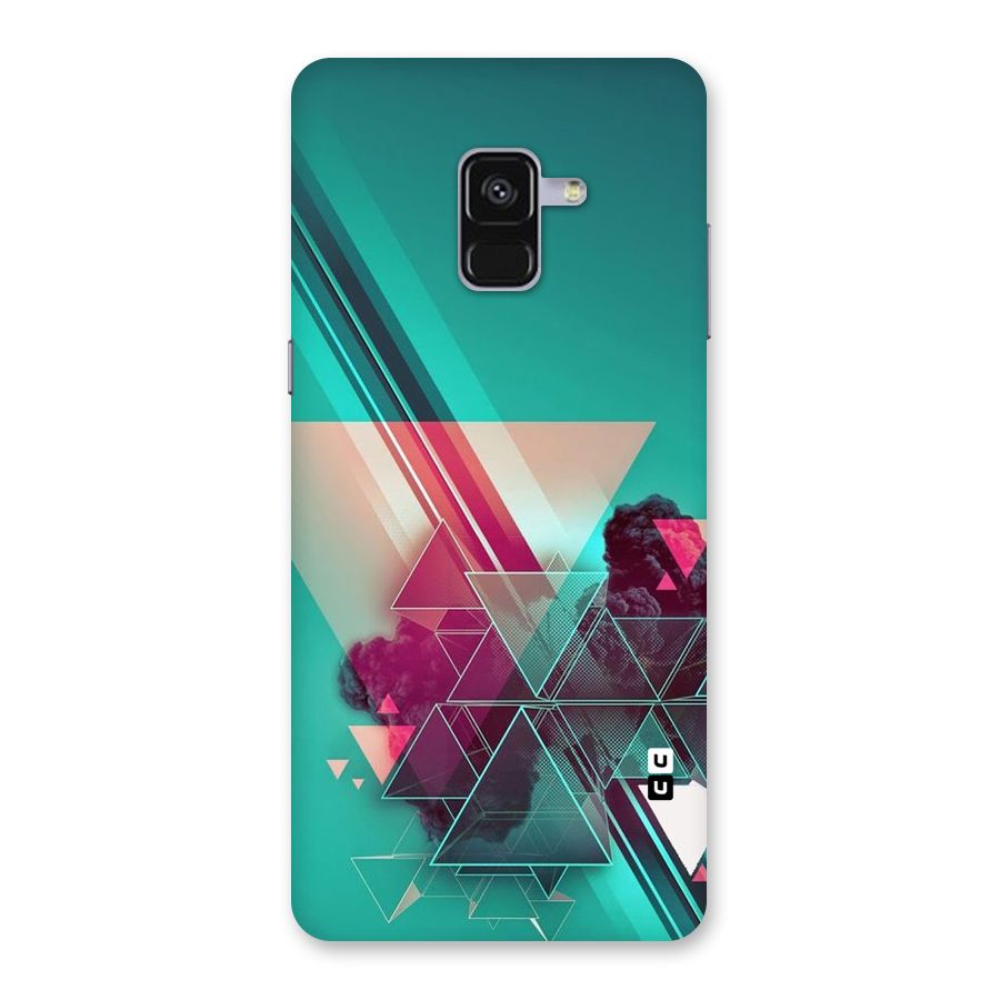 Floroscent Abstract Back Case for Galaxy A8 Plus