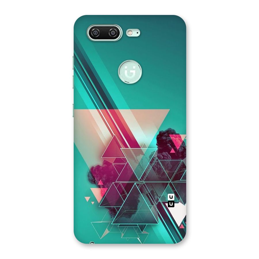 Floroscent Abstract Back Case for Gionee S10