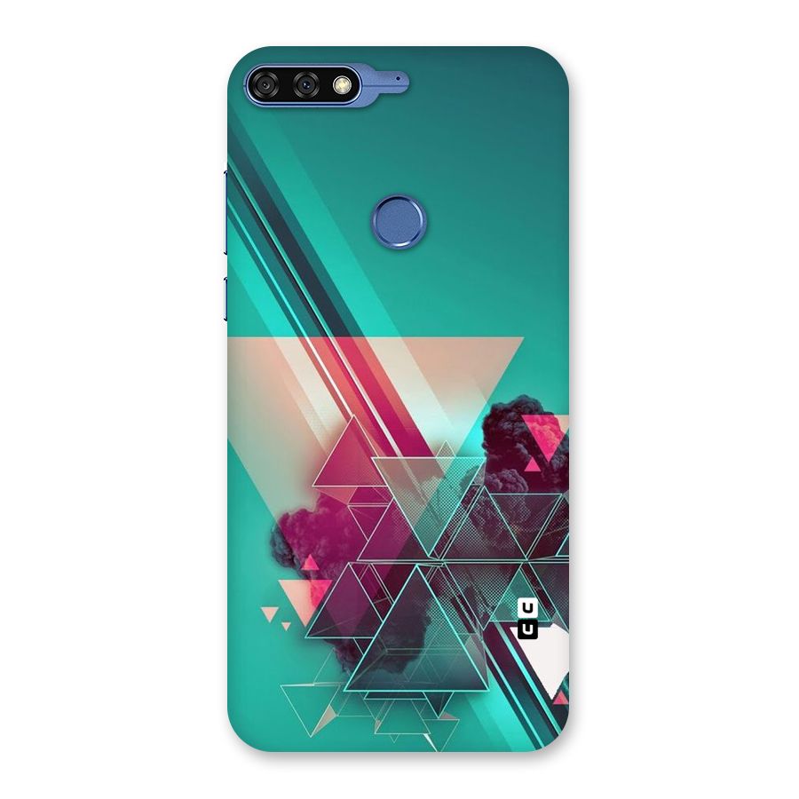 Floroscent Abstract Back Case for Honor 7C