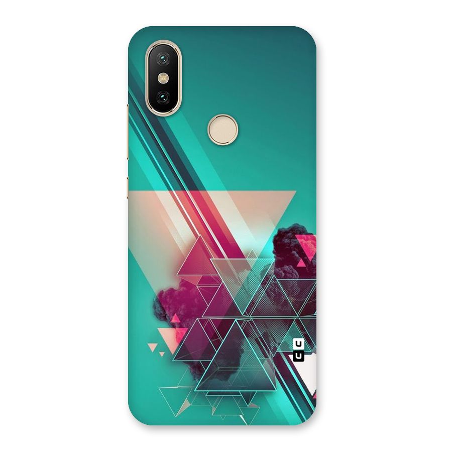 Floroscent Abstract Back Case for Mi A2