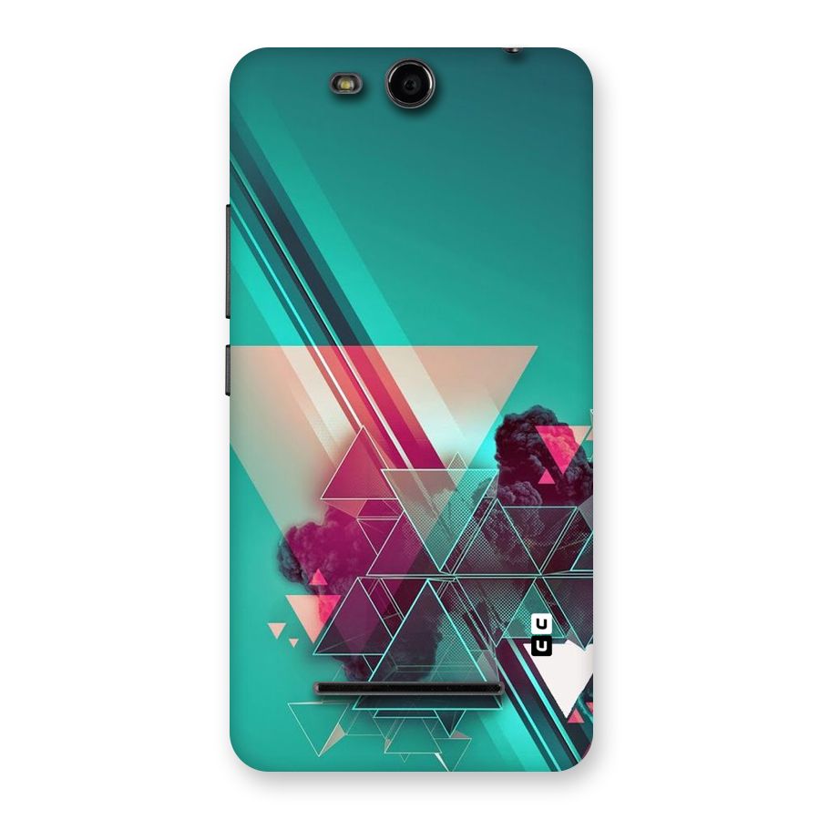Floroscent Abstract Back Case for Micromax Canvas Juice 3 Q392
