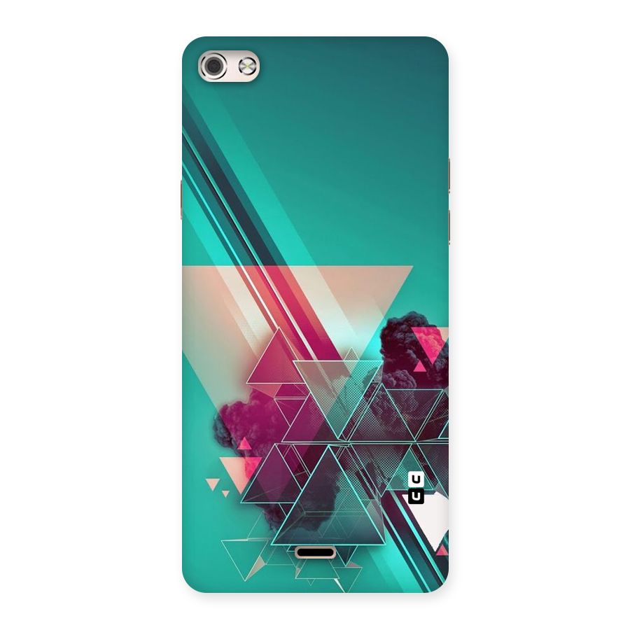 Floroscent Abstract Back Case for Micromax Canvas Silver 5