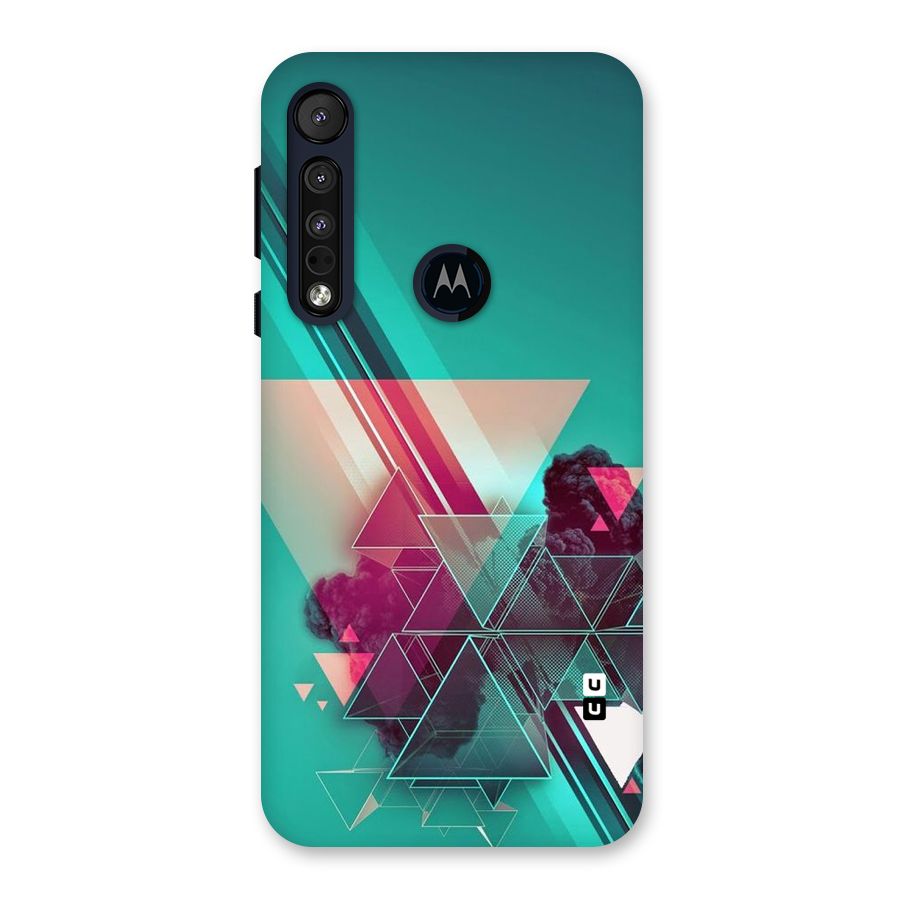 Floroscent Abstract Back Case for Motorola One Macro