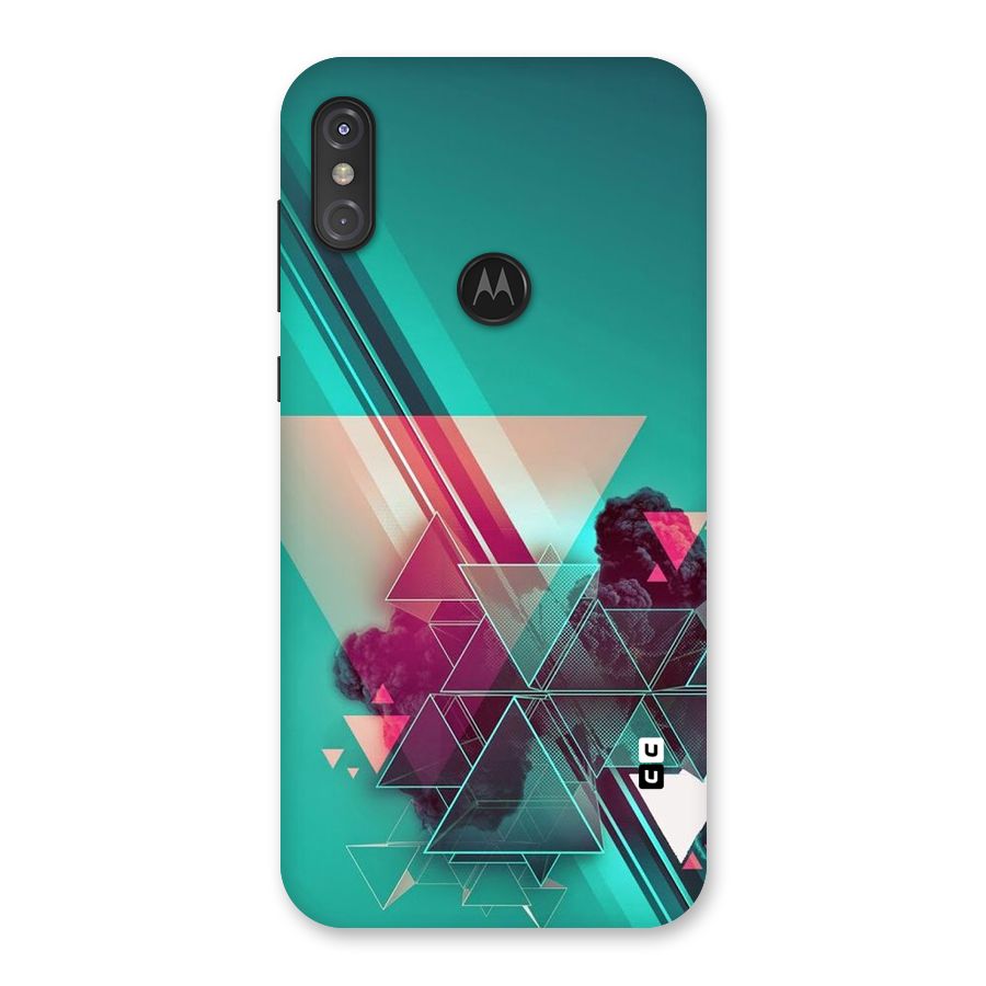 Floroscent Abstract Back Case for Motorola One Power
