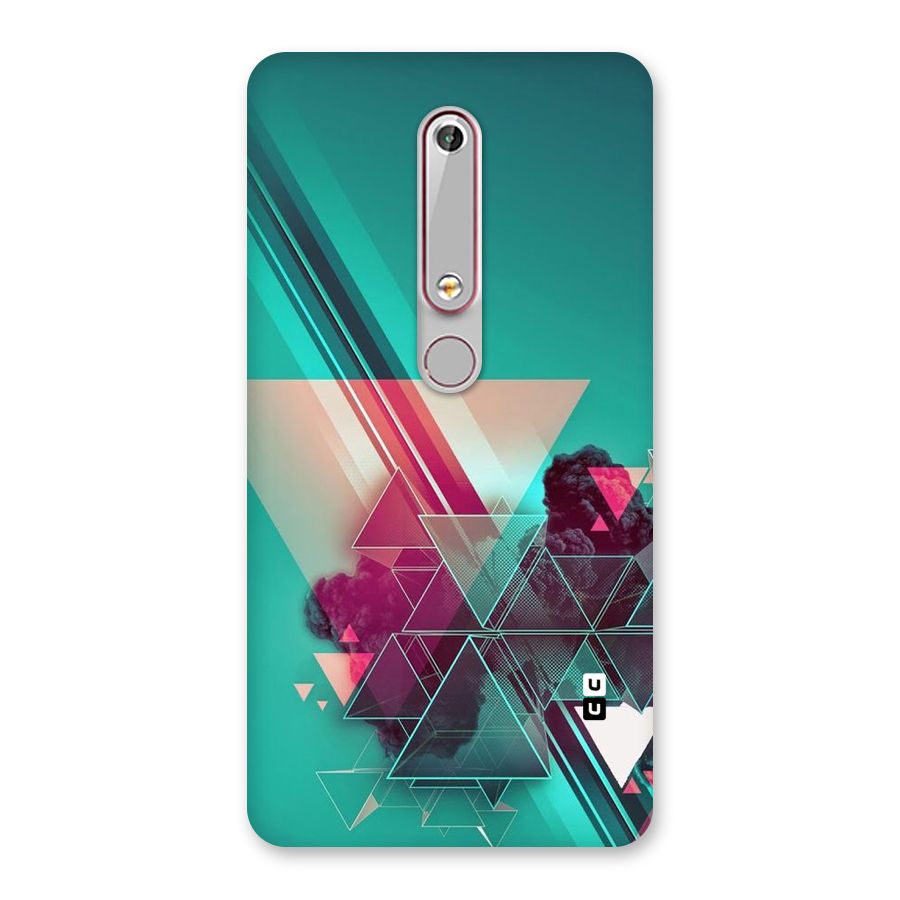 Floroscent Abstract Back Case for Nokia 6.1