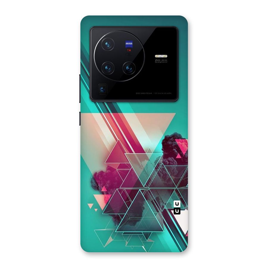 Floroscent Abstract Back Case for Vivo X80 Pro