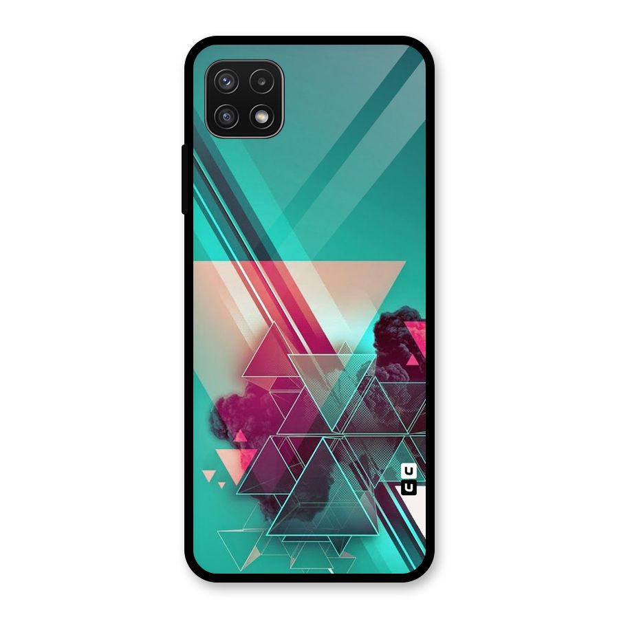 Floroscent Abstract Glass Back Case for Galaxy A22 5G