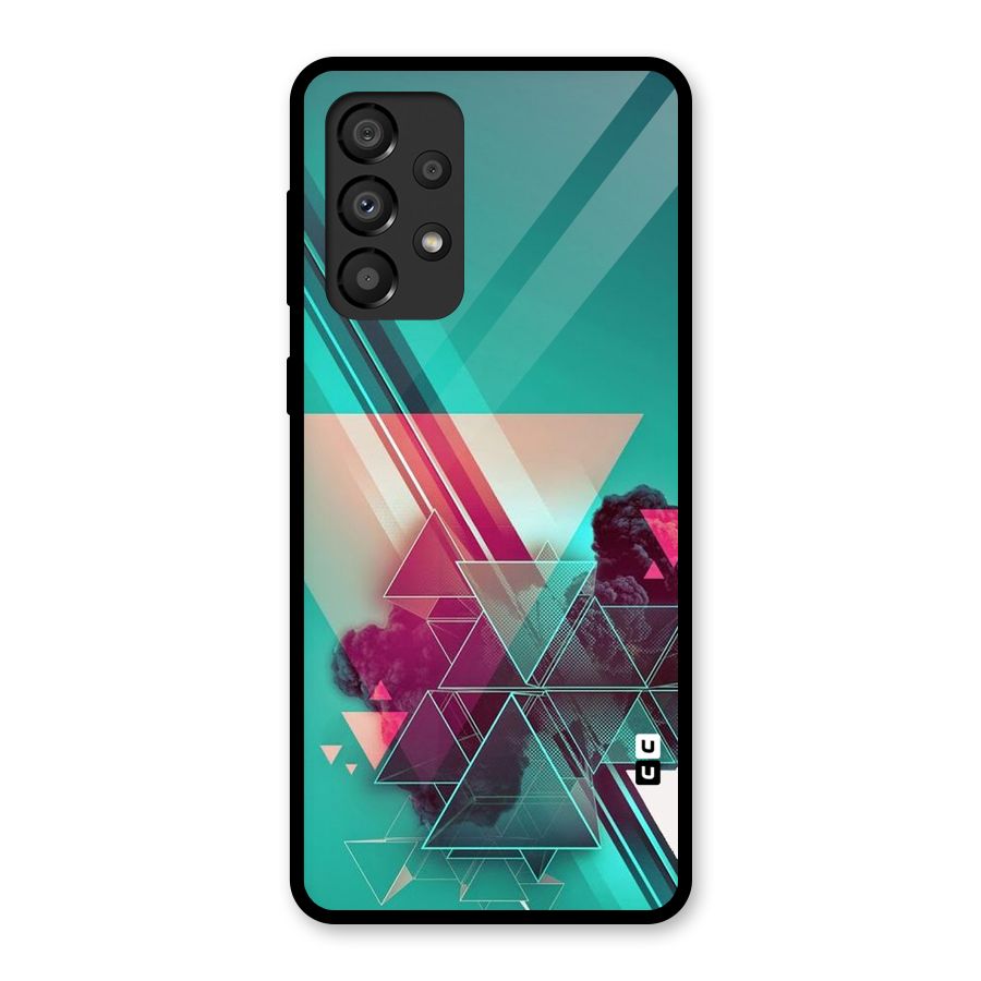Floroscent Abstract Glass Back Case for Galaxy A33 5G