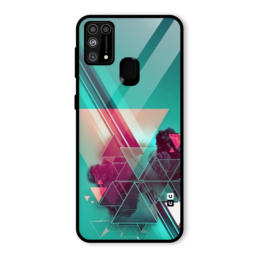 Floroscent Abstract Glass Back Case for Galaxy F41