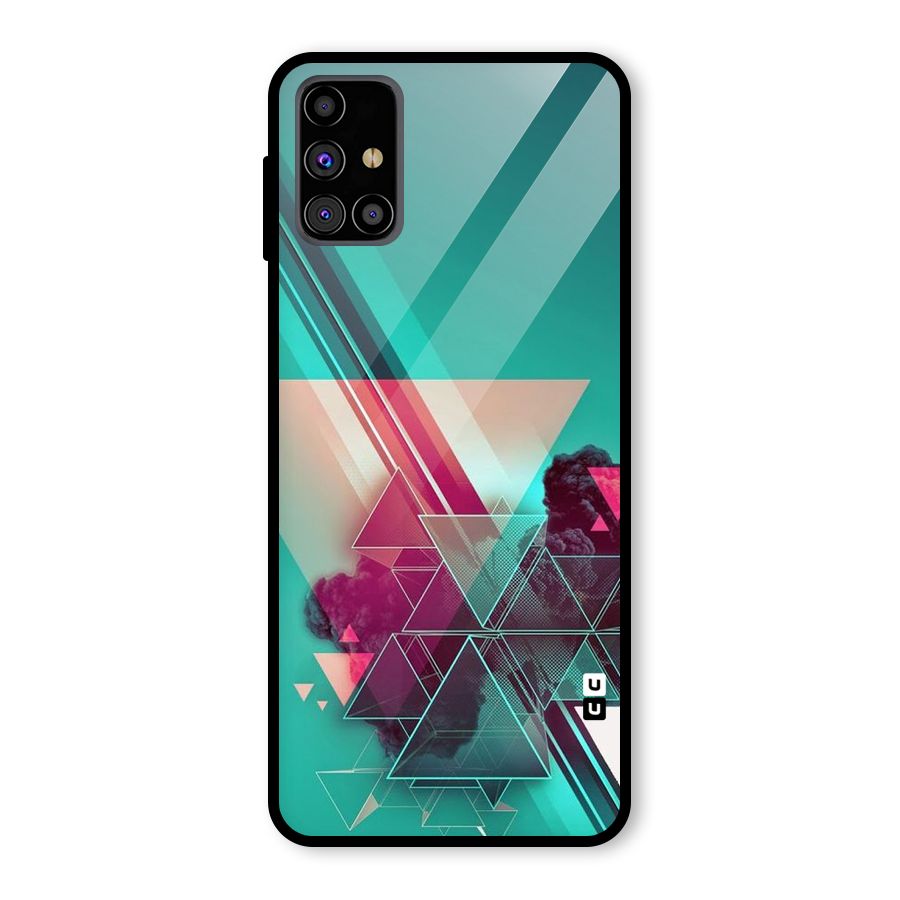 Floroscent Abstract Glass Back Case for Galaxy M31s