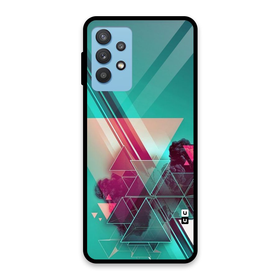 Floroscent Abstract Glass Back Case for Galaxy M32 5G