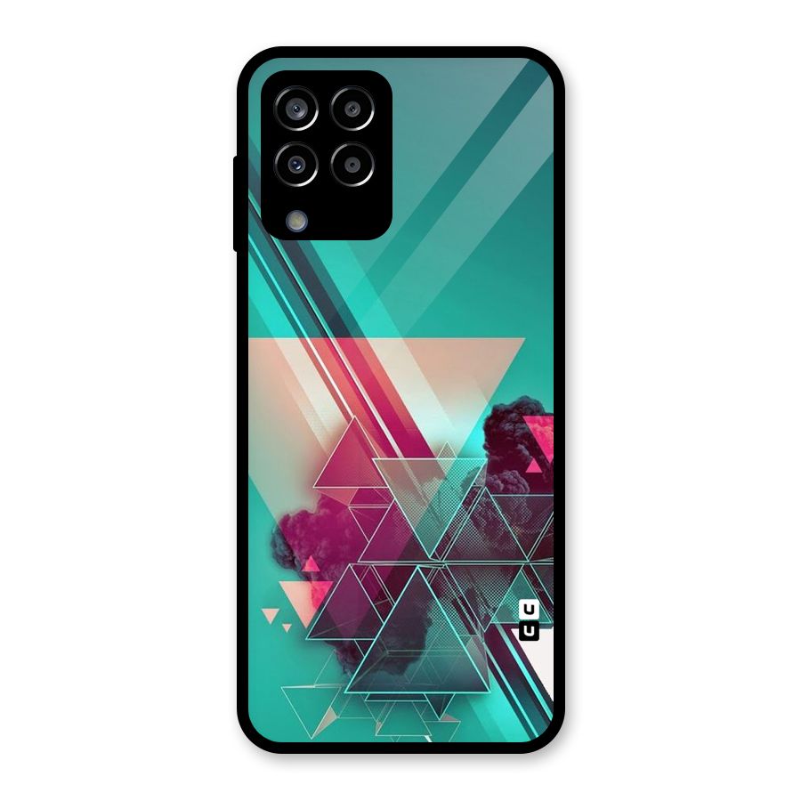 Floroscent Abstract Glass Back Case for Galaxy M33