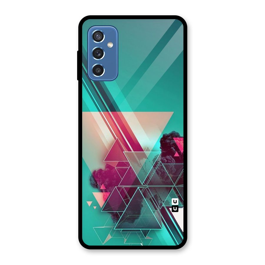 Floroscent Abstract Glass Back Case for Galaxy M52 5G