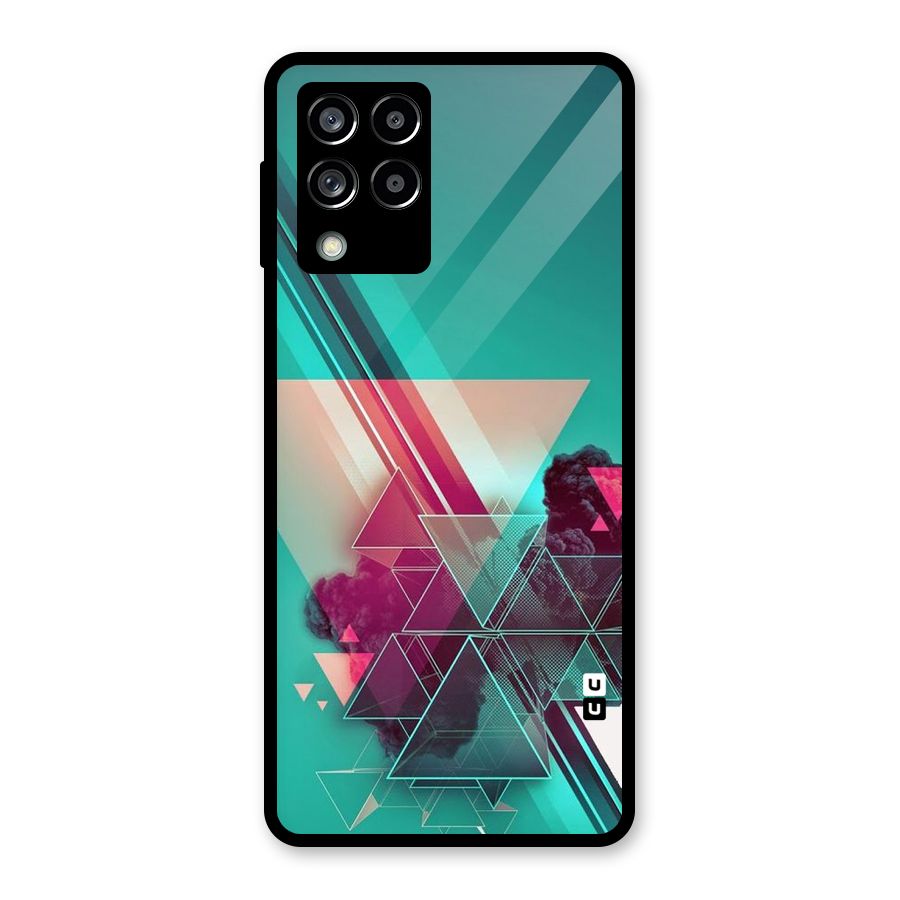 Floroscent Abstract Glass Back Case for Galaxy M53 5G