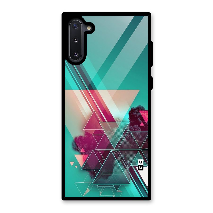 Floroscent Abstract Glass Back Case for Galaxy Note 10