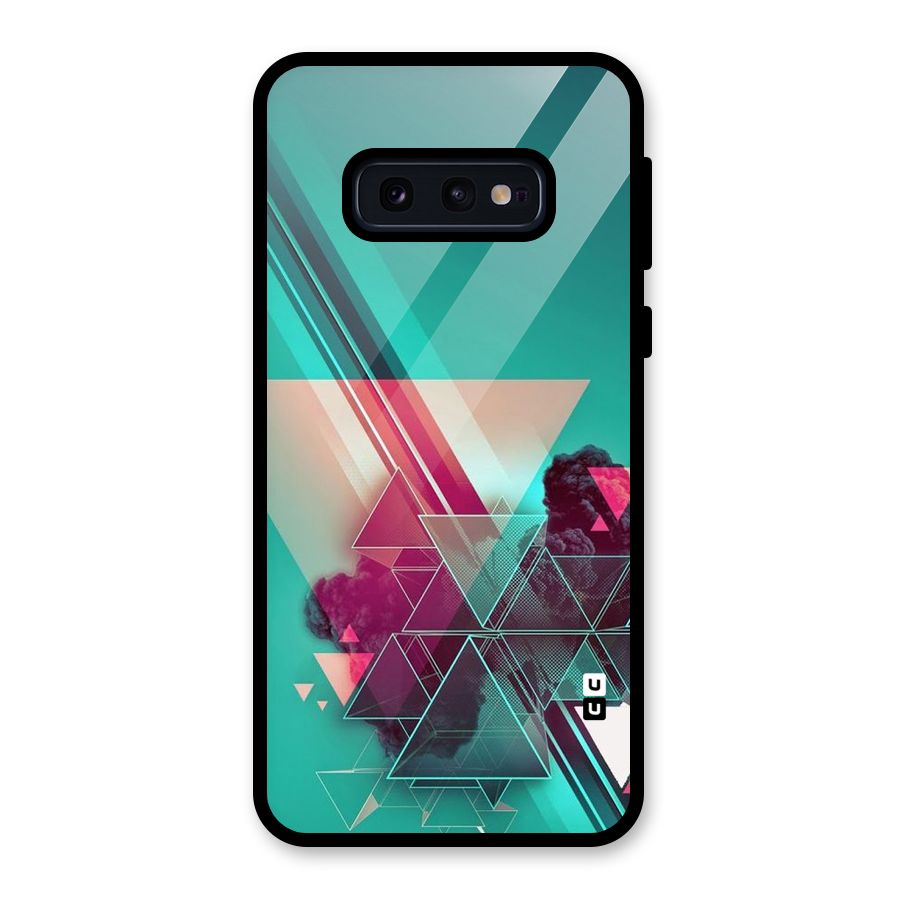 Floroscent Abstract Glass Back Case for Galaxy S10e
