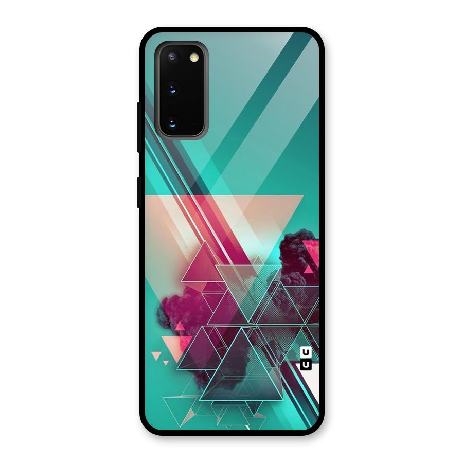 Floroscent Abstract Glass Back Case for Galaxy S20